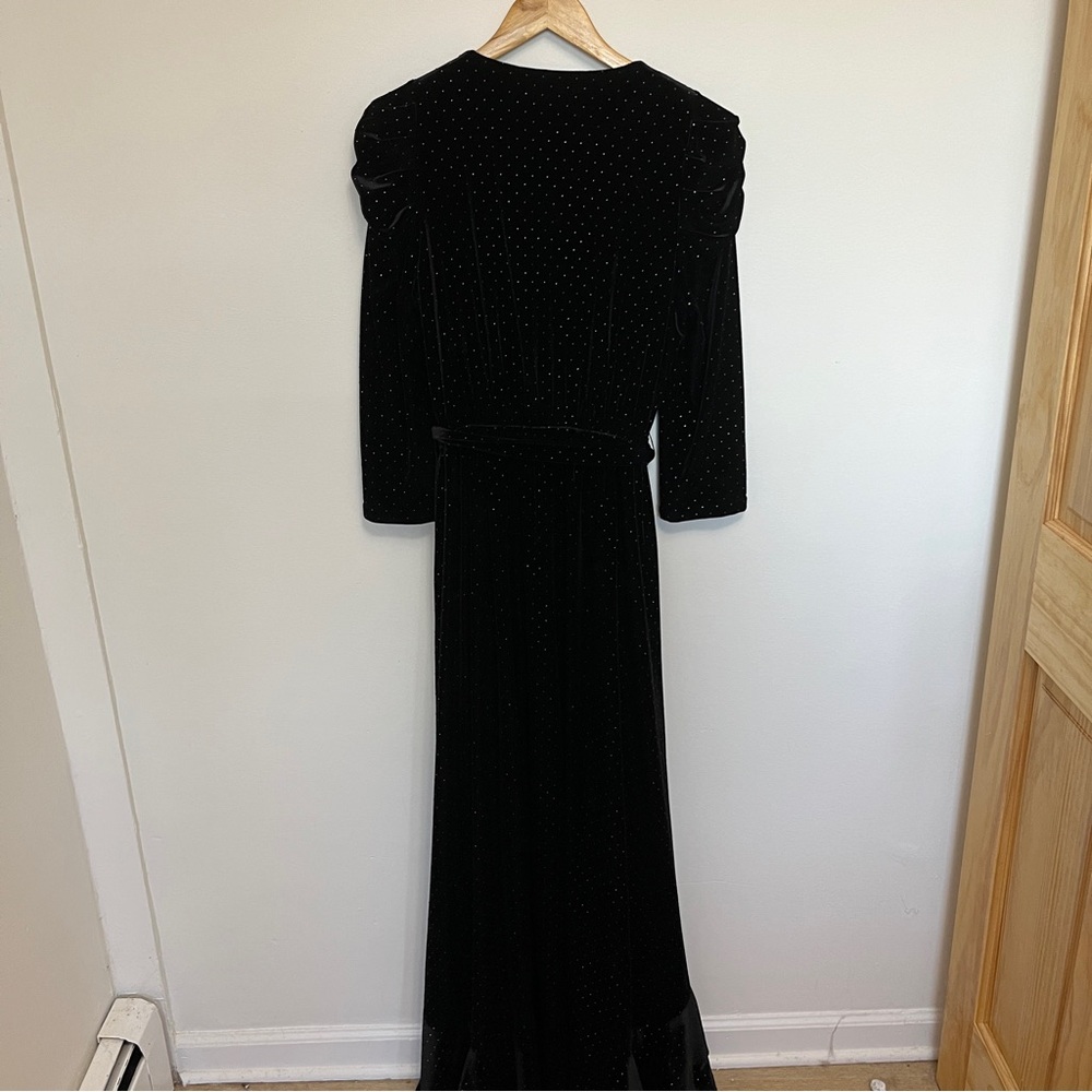 Retrofete Black Maxi Dress with Silver Accents - Picture 8 of 8